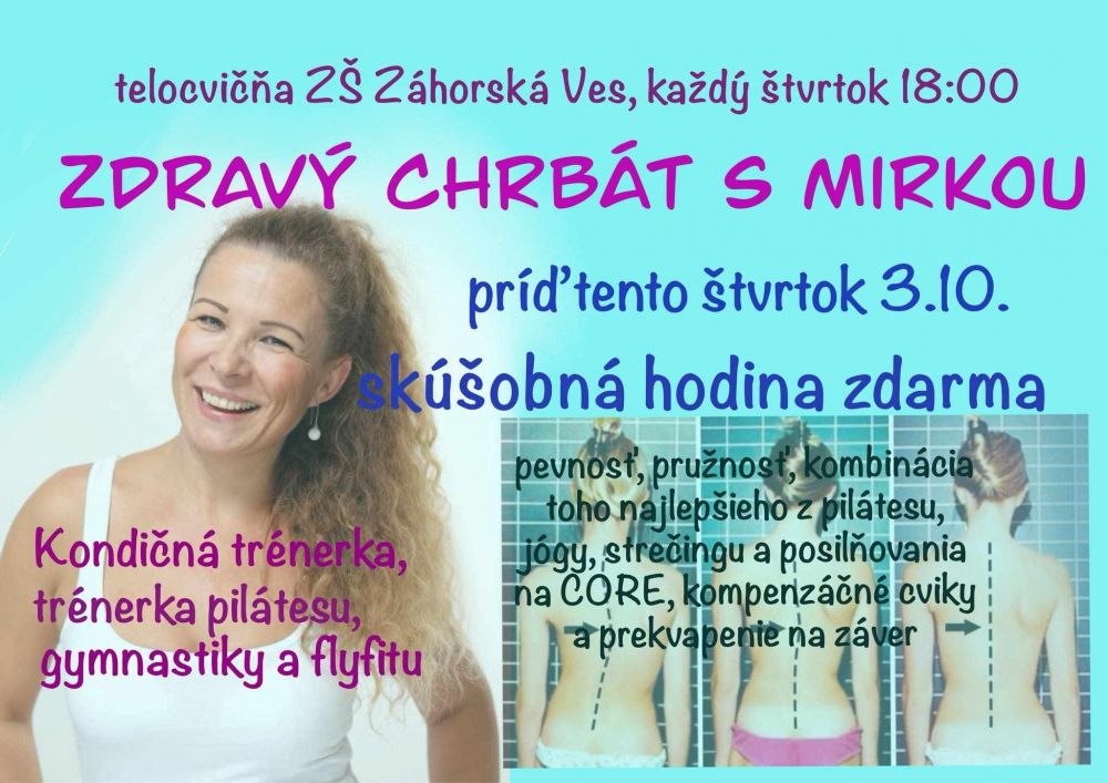 Zdravý chrbát s Mirkou